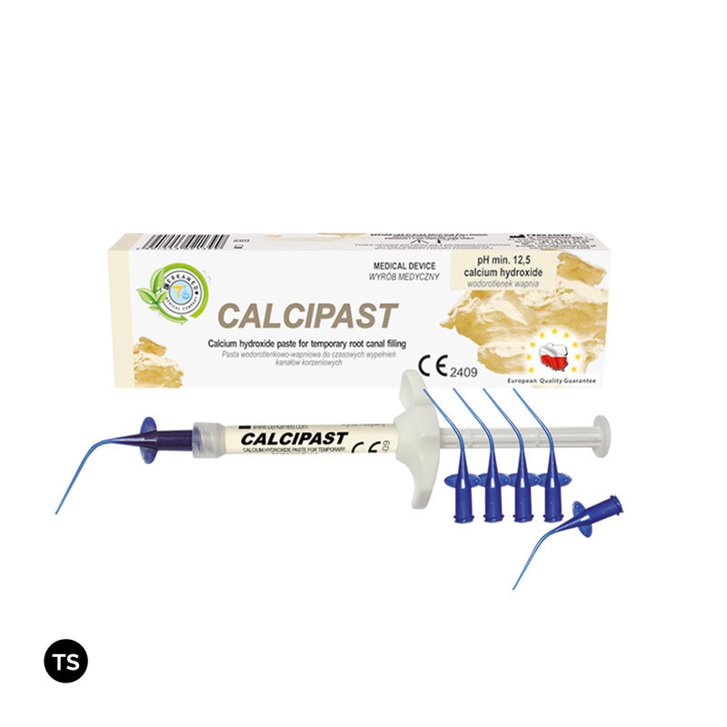 Calcium hydroxide paste by Cerkamed for temporary root canal filling