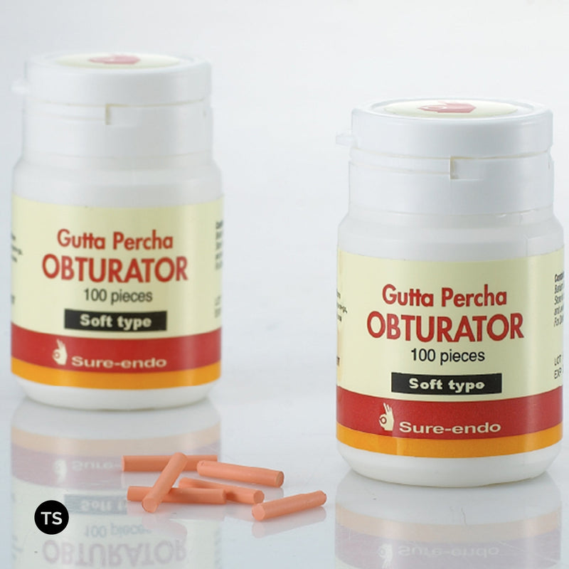 Gutta-percha obturator pellets for obturation gun. Manufactured by Sure-Endo