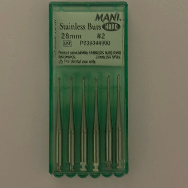 Mani Stainless steel burs 28mm size 2