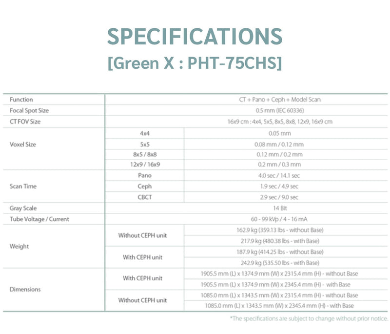 Green X- CBCT machine CONTACT US FOR PRICING