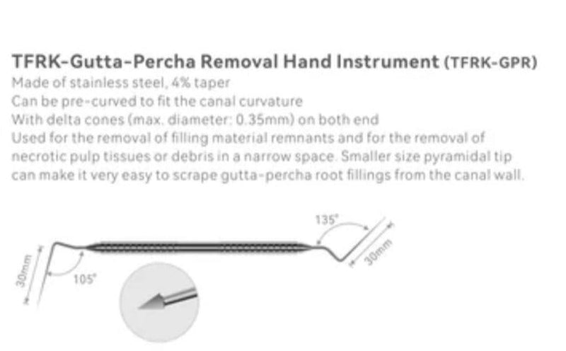 Gp spear TFRK Gutta percha removal hand instrument