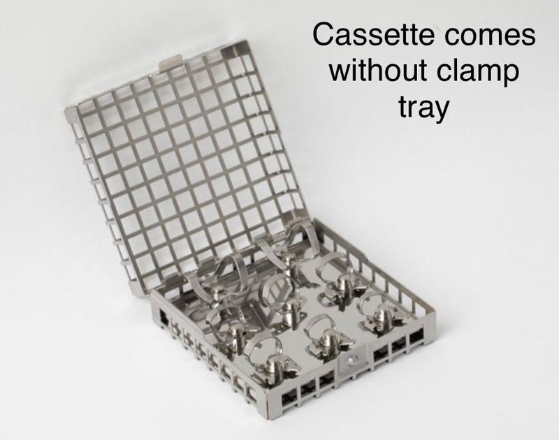 Sterilisation cassette for rubber dam clamps and accessories