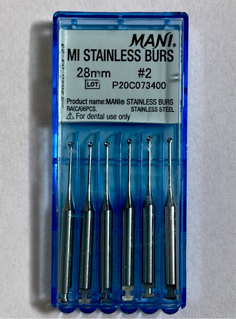 Mani Minimium Intervention Stainless burs